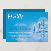 12x18 Chandelier Quinceanera Birthday Einladung (Vorne/Hinten)