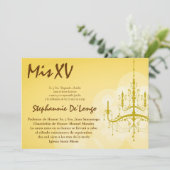 12x18 Chandelier Quinceanera Geburtstag Einladung (Stehend Vorderseite)