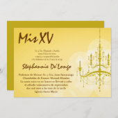 12x18 Chandelier Quinceanera Geburtstag Einladung (Vorne/Hinten)