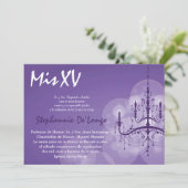 12x18 Chandelier Quinceanera Geburtstag Einladung (Stehend Vorderseite)