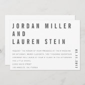 12x18 Charlie Minimalistisch Hochzeitseinladung Einladung (Vorne/Hinten)