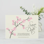 12x18 Cherry Blossom Designer Save the Date 2 rosa (Stehend Vorderseite)
