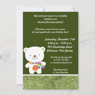 12x18 Christmas Polar Bären Einladung