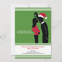 12x18 Christmas Pregnancy Announcement Cards - Mom Feiertagskarte