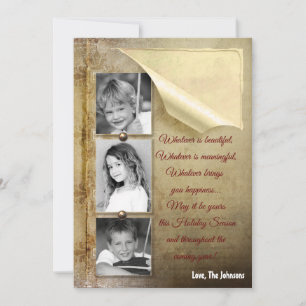 12x18 Christmas XMAS Fotokarte für altgedrehtes Pa Feiertagskarte