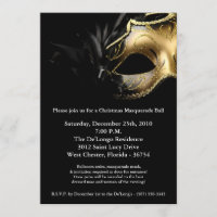 12x18 Christmas XMAS Masquerade Ball Maske Einladu