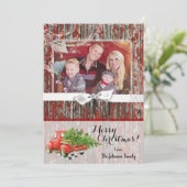 12x18 Christmas XMAS Weihnachts-Truckfoto Feiertagskarte (Stehend Vorderseite)