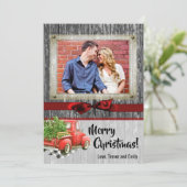 12x18 Christmas XMAS Weihnachts-Truckfoto Feiertagskarte (Stehend Vorderseite)