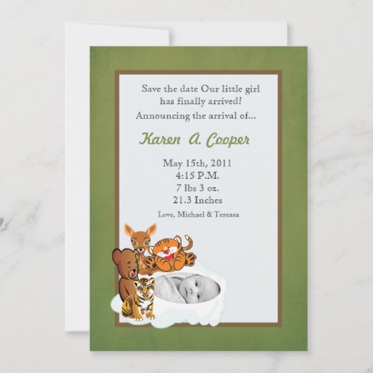 12x18 Circle FOTO Gril and Friends Baby Show Einladung (Vorderseite)