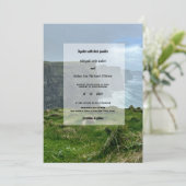 12x18 Cliffs of Moher Ireland Wedding Einladung (Stehend Vorderseite)