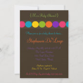 12x18 Colorful Polka Dot Baby Dusche Einladung (Vorderseite)