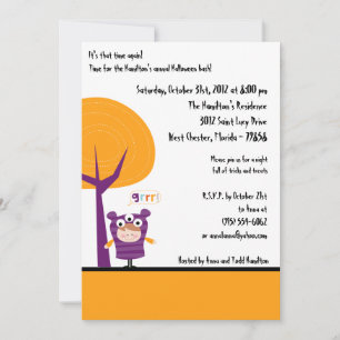12x18 Costume Party Halloween-Party Einladung