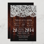 12x18 Country Barn Wood Lace Hochzeit Einladung (Vorne/Hinten)
