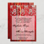 12x18 Country Lace Rot Wash Holz Hochzeit Einladun Einladung (Vorne/Hinten)