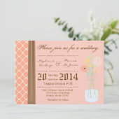 12x18 Country Mason Jar Blume Hochzeit Einladung (Stehend Vorderseite)