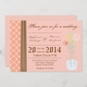 12x18 Country Mason Jar Blume Hochzeit Einladung (Vorne/Hinten)