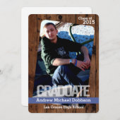 12x18 Country Rustic Barn Wood Senior Ankündigung (Vorne/Hinten)