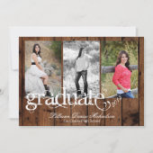 12x18 Country Rustic Barn Wood Senior Ankündigung (Vorderseite)