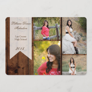 12x18 Country Rustic Barn Wood Senior Ankündigung
