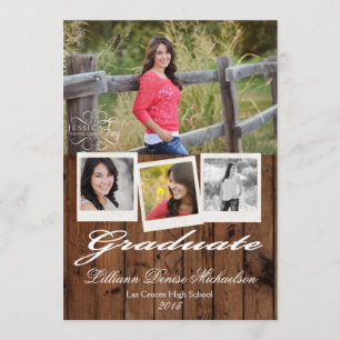 12x18 Country Rustic Barn Wood Senior Ankündigung