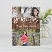 12x18 Country Rustic Barn Wood Senior Ankündigung (Stehend Vorderseite)