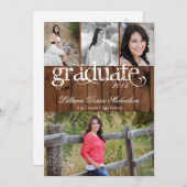 12x18 Country Rustic Barn Wood Senior Ankündigung (Vorne/Hinten)