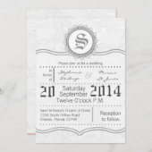 12x18 Country White Lace Print Wedding Einladung (Vorne/Hinten)