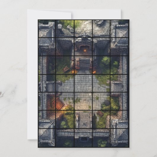12x18 Courtyard Paper Gridmap Einladung (Vorderseite)