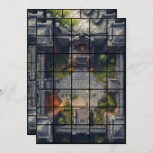12x18 Courtyard Paper Gridmap Einladung (Vorne/Hinten)