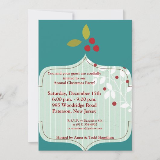 12x18 Cranberry - Einladung (Vorderseite)