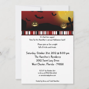 12x18 Creepy Trees Halloween-Party Einladung