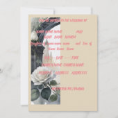 12x18 creme Rose Hochzeit einladen Einladung (Vorderseite)