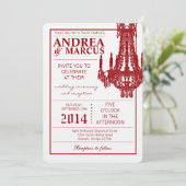 12x18 Crystal Chandelier Glitz Wedding Einladung (Stehend Vorderseite)