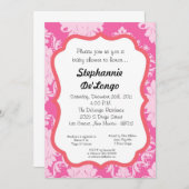 12x18 Damask Lace Elegant Baby Dusche Einladung (Vorne/Hinten)