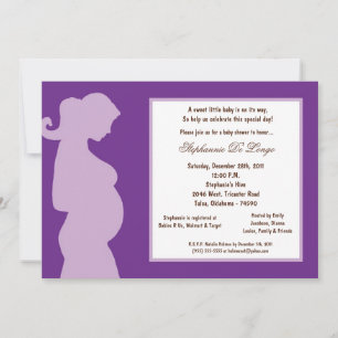 12x18 Dark Lila Baby Dusche Einladung