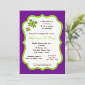 12x18 Dark Lila Butterfly Babydusche Einladung (Stehend Vorderseite)