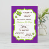 12x18 Dark Lila Butterfly Babydusche Einladung (Stehend Vorderseite)