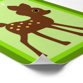 12x18 Deer Forest Friends Wall Art Poster (Ecke)