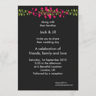 12x18 des Herzens Einladung