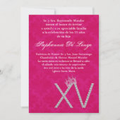 12x18 DiamantTopaz Quinceanera Einladung (Vorderseite)