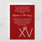 12x18 Diamond Ruby Quinceanera Einladung zum Gebur (Vorne/Hinten)