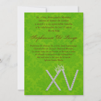 12x18 Diamond Topaz Quinceanera Einladung zum Gebu