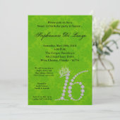 12x18 Diamond Topaz Sweet 16 Birthday Einladung (Stehend Vorderseite)
