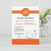 12x18 Diamonds Jewels Sweet 16 Birthday Einladung (Stehend Vorderseite)