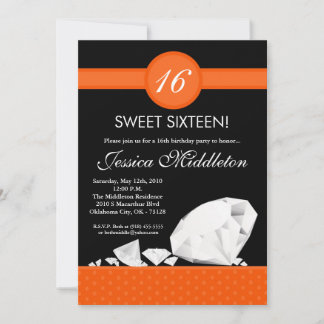 12x18 Diamonds Jewels Sweet 16 Birthday Einladung