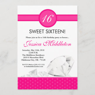 12x18 Diamonds Jewels Sweet 16 Geburtstag Einladun Einladung