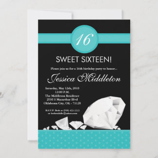 12x18 Diamonds Jewels Sweet 16 Geburtstag Einladun Einladung