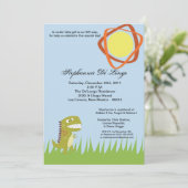 12x18 Dinosaurier-Einladung Einladung (Stehend Vorderseite)