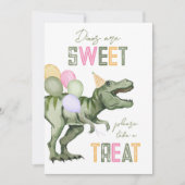 12x18 Dinosaurier Leckerei Signaturkarte Einladung (Vorderseite)