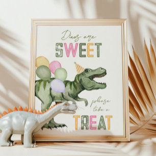 12x18 Dinosaurier Leckerei Signaturkarte Einladung